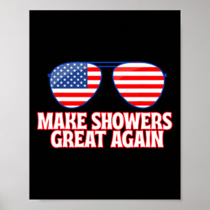 Affiche Amusant Trump Amérique 2025 Drôle de Douches Mème