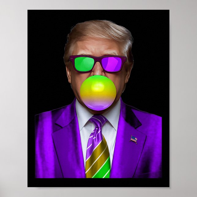 Affiche Amusant Trump bulle de la gomme Chemise Trump Mard (Devant)
