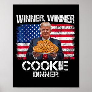 Affiche Amusant Trump Conception de Noël Gagnant Cookie