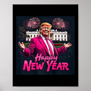 Affiche Amusant Trump New Year Party 2025 Trump New Year N
