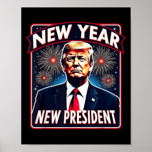 Affiche Amusant Trump New Year Party 2025 Trump New Year N
