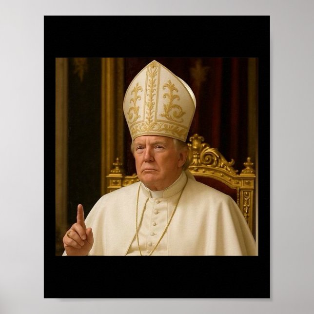 Affiche Amusant Trump Pope mème Gear Républ catholique du  (Devant)