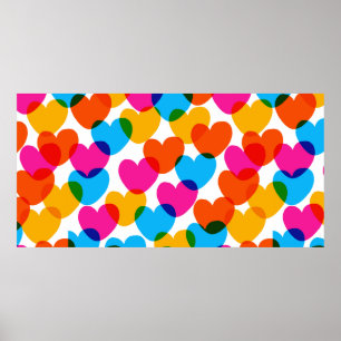 Affiche Amusant vintage amour coeur arrière - plan en pret