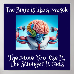 Affiche Amusant votre cerveau est comme un muscle