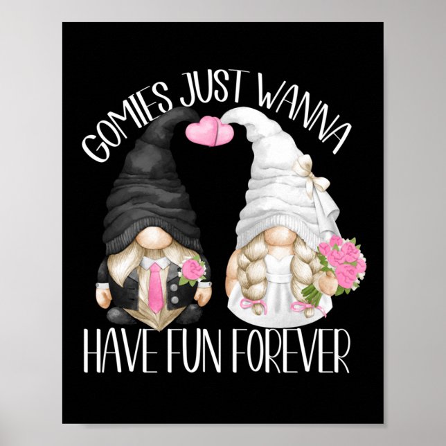 Affiche Amusant Wedding shower Pun Mignonnes Gnomies Pour  (Devant)