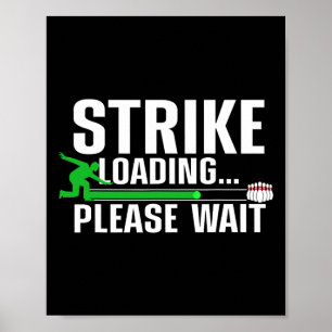 Affiche Amusante Conception De Bowling Pour Hommes Femmes 