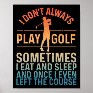 Affiche Amusante Conception De Golf Pour Hommes Femmes Jou