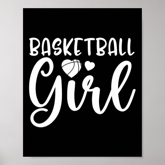 Affiche Amusante fille de basket-ball Lover de basket-ball (Devant)