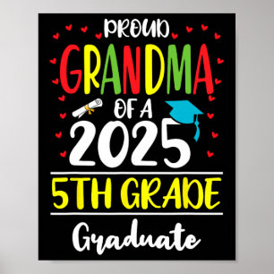 Affiche Amusante Grand-Mère Fière D'Un Cl De 2025 De 5E An