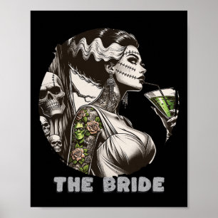 Affiche Amusante Mariée Le Monster Frankenstein Éffrayant 