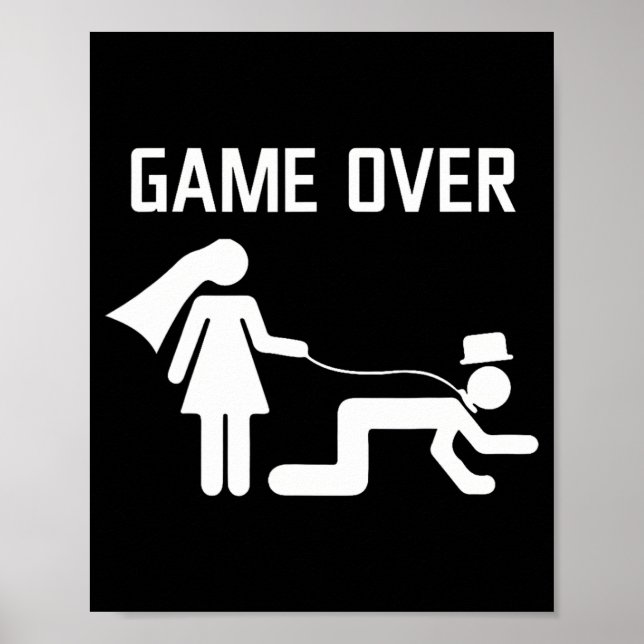 Affiche Amusante Mariée Mariage Bachelor Bachelorette Pa (Devant)