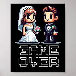 Affiche Amusante mariée Mariage de la fête de baccalauréat