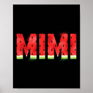Affiche Amusante Mimi Watermelon Eté Fruit Famille Corresp