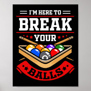 Affiche Amusante Tenue De Billard Pour Pool Billard Player