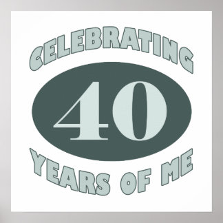 Affiche Amusants 40e anniversaire cadeaux