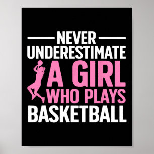 Affiche Amusants Basketball Art Pour Filles Jeunes Ados Ba