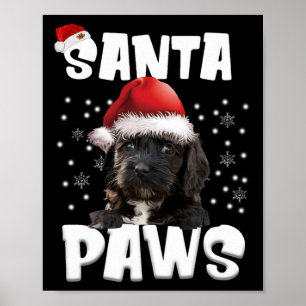 Affiche Amusants Cockapoo feux de Noël Arbre Amoureux des 