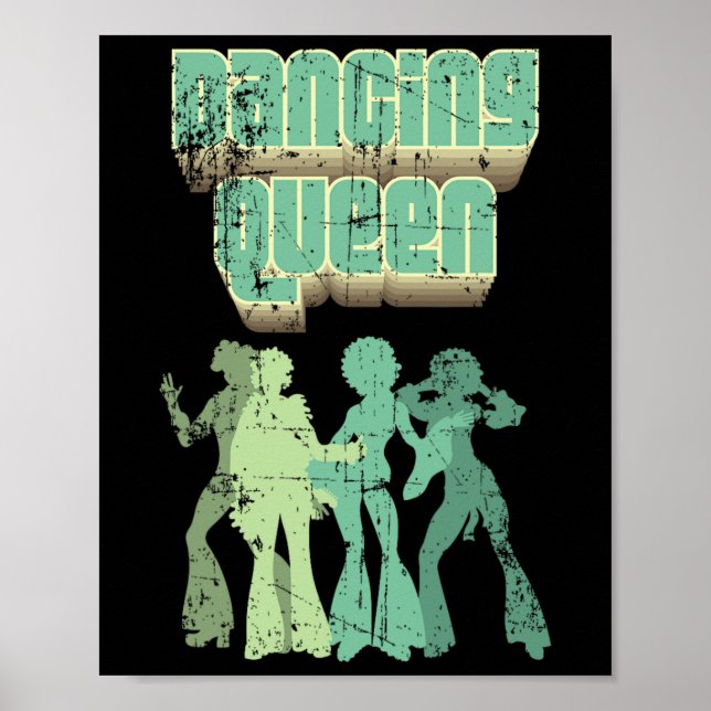 Affiche Amusants Danser Queen Disco Party Retro Distants D (Devant)