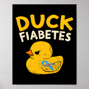 Affiche Amusants Diabète Sensibilisation I Canard Fiabetes