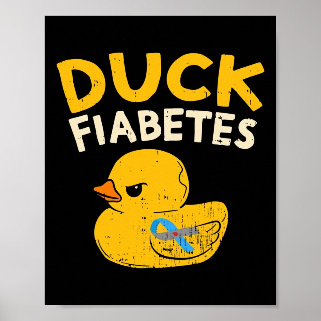 Affiche Amusants Diabète Sensibilisation I Canard Fiabetes (Devant)