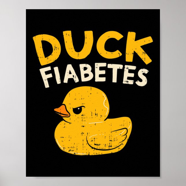Affiche Amusants Diabète Sensibilisation I Canard Fiabetes (Devant)