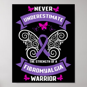 Affiche Amusants Fibromyalgie Guerrier Sensibilisation 1