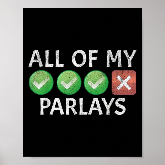 Affiche Amusants Jeux d'argent parier Parlay ne peut pas g (Devant)