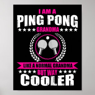 Affiche Amusants Ping Pong Grandma Citation Tennis De Tabl
