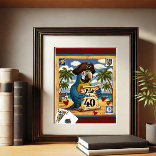 Affiche Amusants Pirate Places de jeu Parrot Beach
