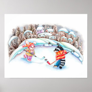 Affiche Amusement de hockey