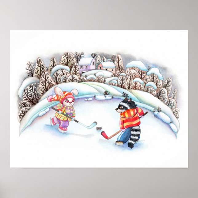 Affiche Amusement de hockey (Devant)