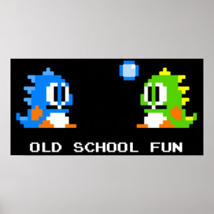 Affiche Amusement de la vieille école - Bubble Bobble - Bu