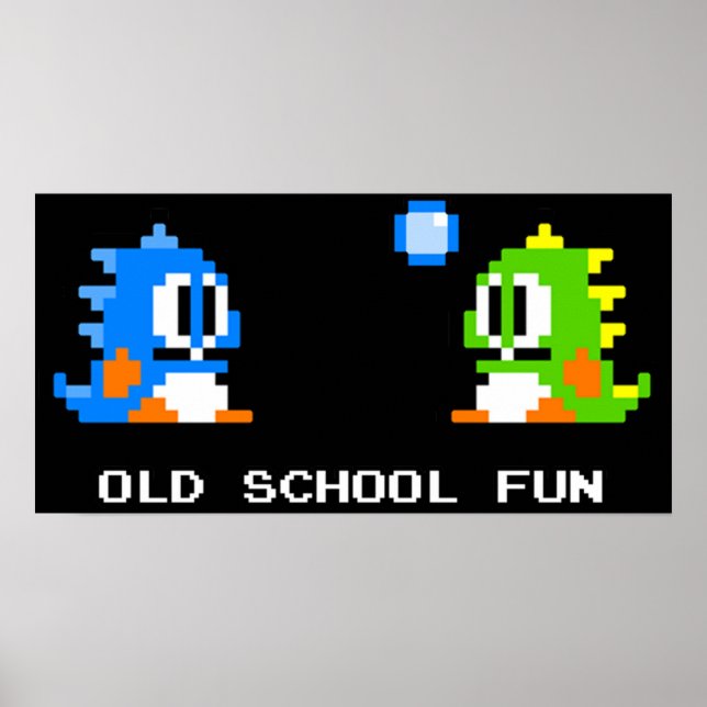 Affiche Amusement de la vieille école - Bubble Bobble - Bu (Devant)