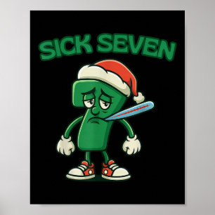 Affiche Amusement de Noël de personnage de dessin animé Si