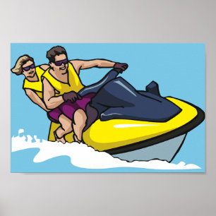 Affiche Amusement de scooter de mer
