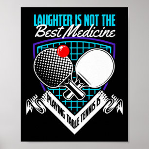 Affiche Amusement Jouer Tennis Meilleur Médecin Jouer Tenn