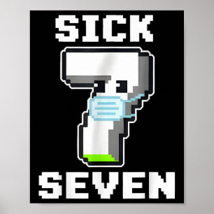 Affiche Amusement Malade Sept Pixel Mème Déguisement Hallo