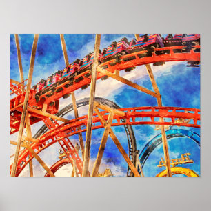 Affiche amusez-vous avec l'affiche de dessous de verre à r