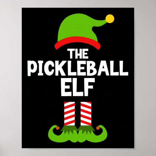 Affiche Amusez-Vous Pickleball Elf Christmas Matching Fami (Devant)