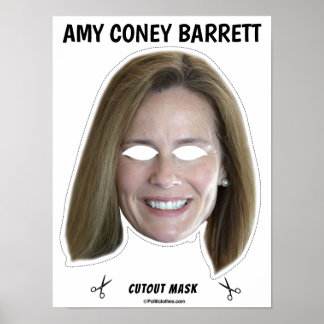Affiche AMY CONEY BARRETT Masque d'Halloween