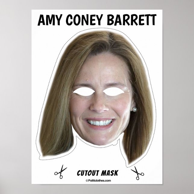Affiche AMY CONEY BARRETT Masque d'Halloween (Devant)