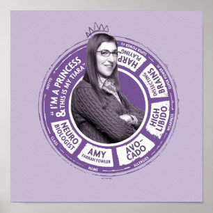 Affiche Amy Farrah Fowler - Graphique d'informations