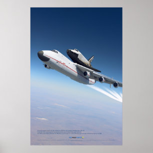 Affiche An-225 Mriya & Buran dans le ciel