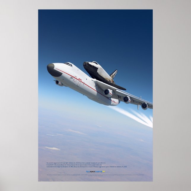 Affiche An-225 Mriya & Buran dans le ciel (Devant)