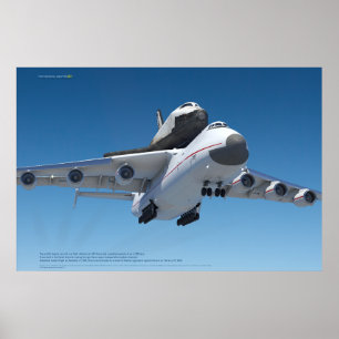 Affiche An-225 Mriya & Buran dans le ciel
