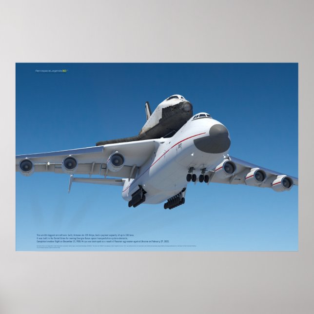 Affiche An-225 Mriya & Buran dans le ciel (Devant)