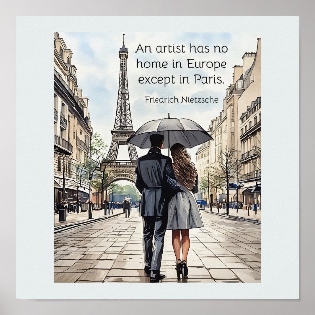 Affiche An artist has no home in Europe except Paris (Devant)