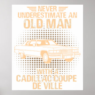 Affiche An Old Man Cadillac Coupe De Ville