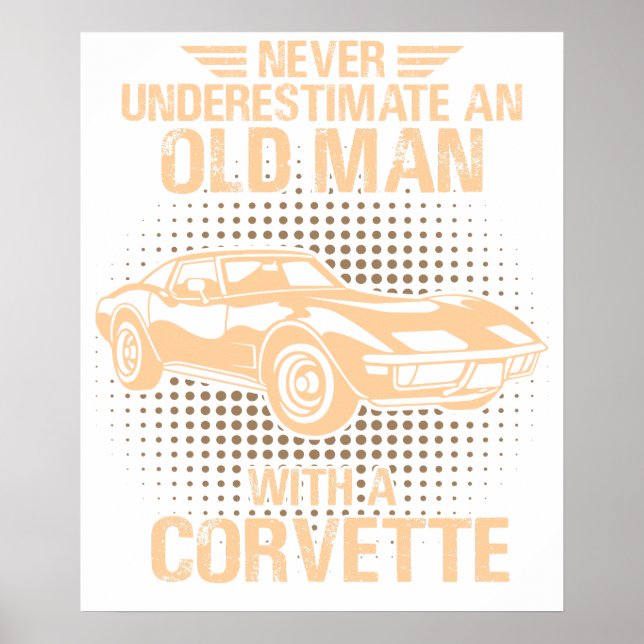 Affiche An Old Man Chevrolet Corvette 1979 C3 (Devant)