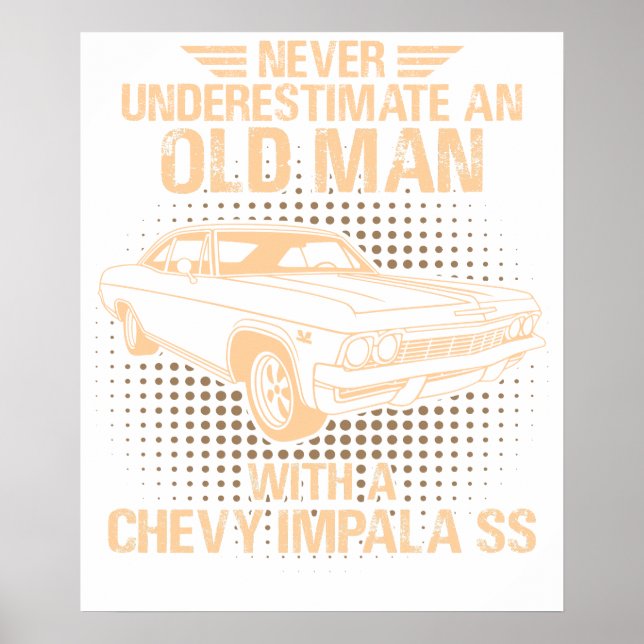Affiche An Old Man Chevrolet Impala Ss 1965 (Devant)